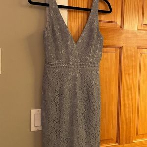 Bardot midi lace dress.